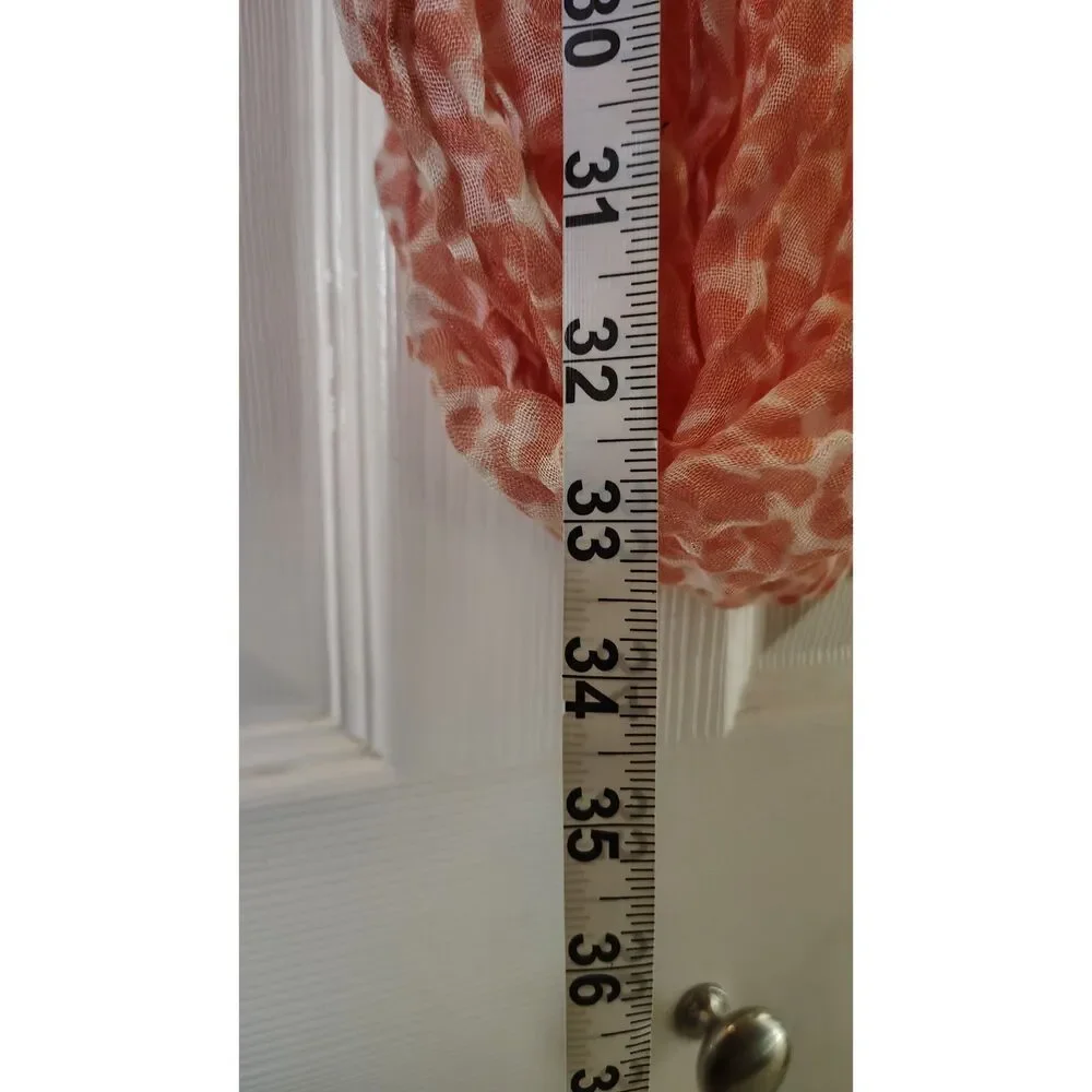 Jennifer Lopez JLO Coral Pink Mixed Animal Print Infinity Scarf - One Size